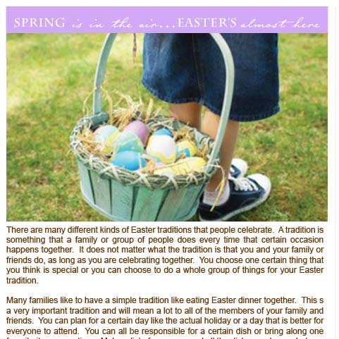 easter dinner traditions