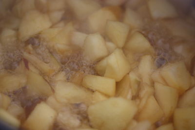 Delicious, healthy, inexpensive and filling - easy homemade oatmeal with diced apples.