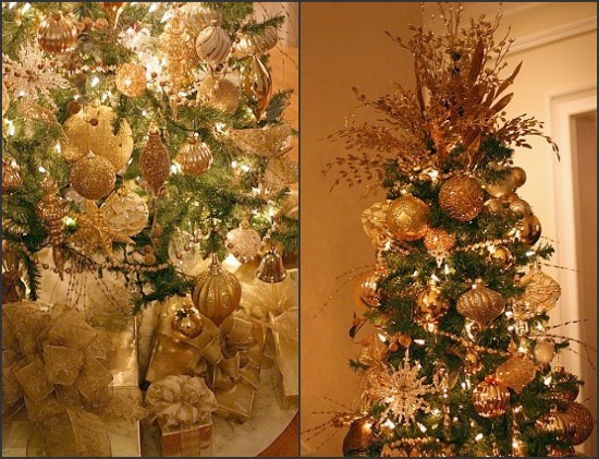 ... songs decoration ideas: Christmas tree ideas - silver and gold themes
