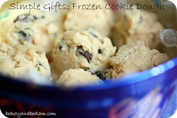 frozen chocolate chip cookie dough