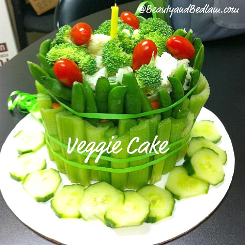 Cake for veggie lovers1 Veggie Cake (Great Twist on the Typical Veggie Platter)