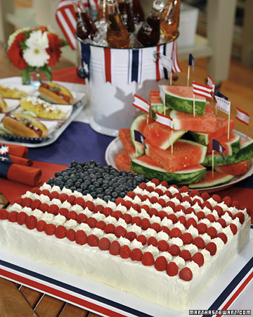 flag cake Red, White and Blue Dessert Delights   July 4th Inspiration