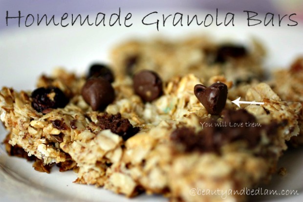 Homemade Granola Bars Homemade Chocolate Chip, Peanut Butter Granola Bars