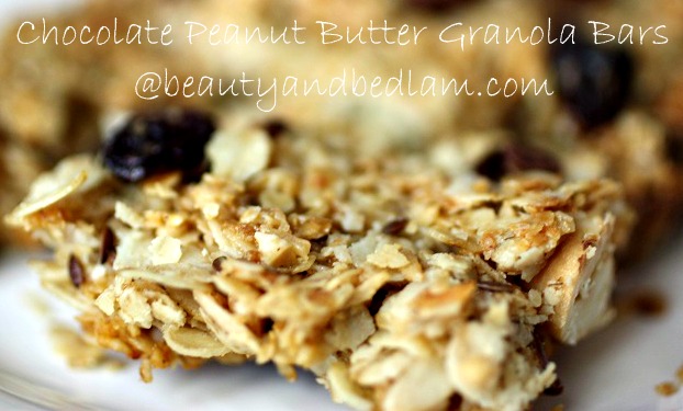 peanut butter chocolate granola bars1 Homemade Chocolate Chip, Peanut Butter Granola Bars