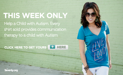 This week only support Autism Speaks with this Tee purchase Fashion for a Cause: Autism Speaks