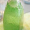 green vase