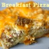 Breakfast Pizza with hash browns, eggs and sausage