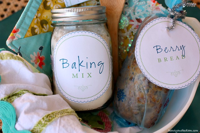 Create a wonderful baking basket with homemade baking mix. such a fun gift