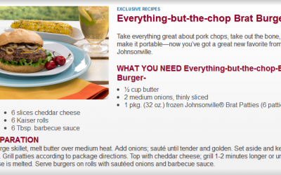 "Everything but the Chop" Brat Burger