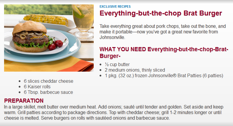 "Everything but the Chop" Brat Burger