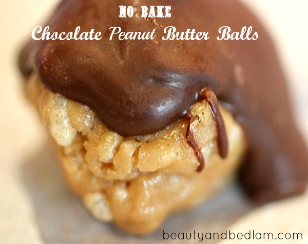 No Bake Chocolate Peanut Butter Balls
