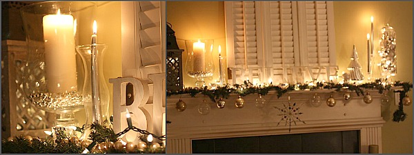 shutters on mantle The Bedlam & Reality Behind a Christmas Mantle