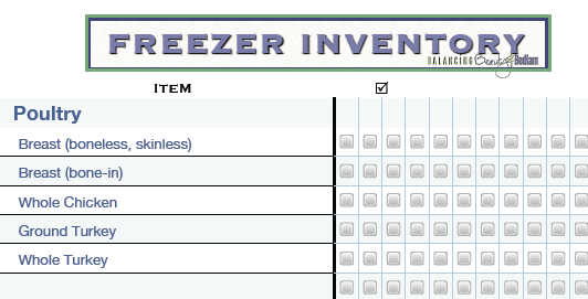 Get your Freezer Organized with this simple freezer inventory printable.