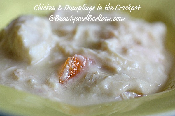 This is just like Momma Used to Make only So much easier - Chicken and Dumplings in Crock pot
