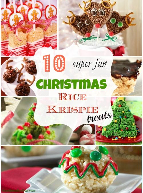 10 Super Fun, Christmas Rice Krispie Treat Ideas
