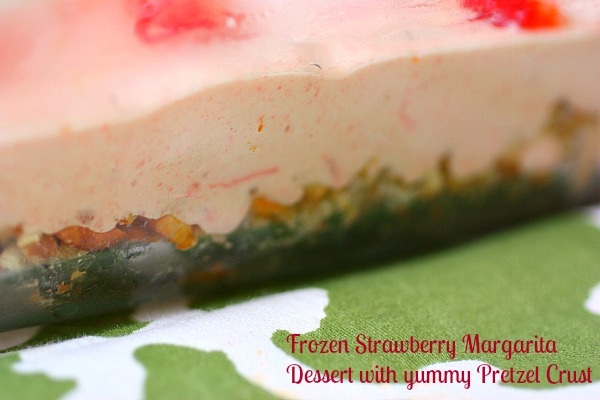 Frozen Strawberry Dessert with Pretzel Crust Strawberry Margarita Pie