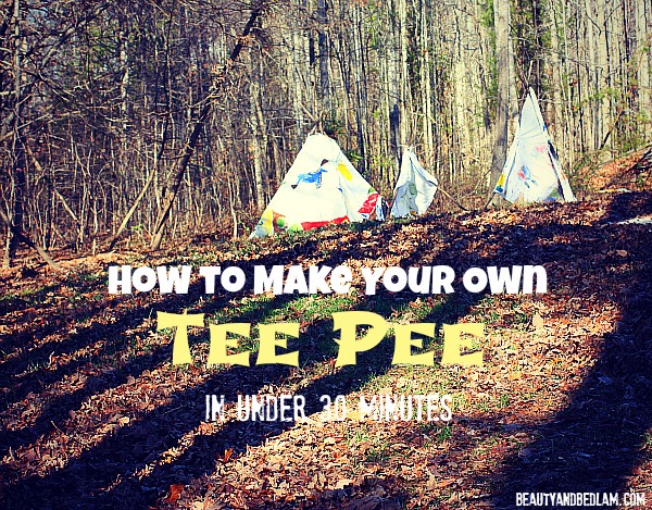 Build Your Own TeePee in 30 Minutes: Kid Boredom Busters