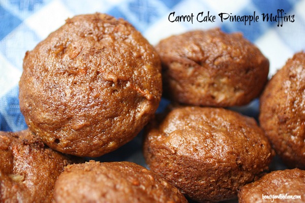 Pineapple Carrot Cake Muffins (starting with a cake mix)