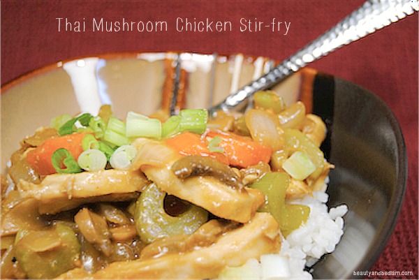 Thai Mushroom Chicken Stir Fry