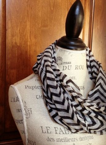 Chevron Infinity Scarf Steal (& exclusive Becoming necklace)