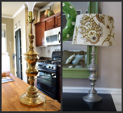 Painting An Ugly Brass Lamp Making It, How To Spray Paint A Brass Light Fixture
