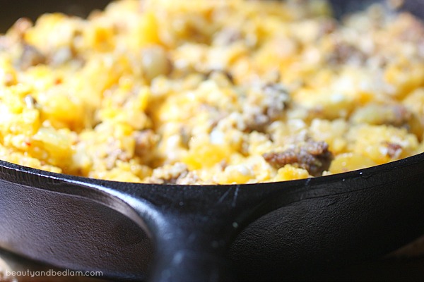 Freezer Meal Breakfast Skillet - so easy and delicious