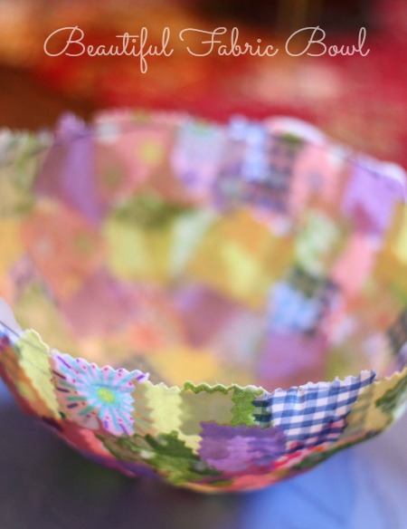 Make this adorable Fabric Covered Easter Basket by covering a balloon. Love this!