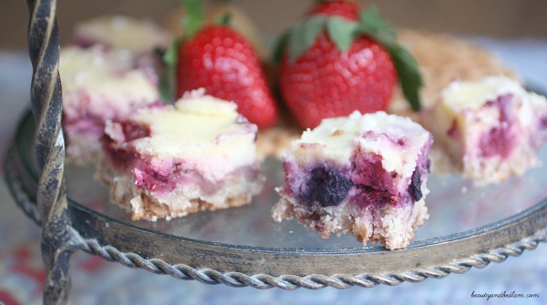 What happens when you combine cheesecake, short bread and fresh berries Sheer delight