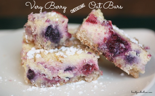 Very Berry Cheesecake Oat Bars