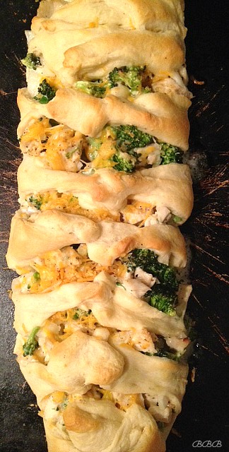 Chicken, Cheddar and Broccoli Braids. One of our favorite quick meal techniques. So versatile, delicious and pretty.