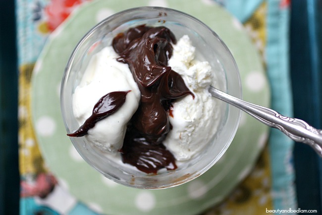 Homemade Hot Fudge Sauce that mixes up in minutes. Gourmet taste without the cost. Add kahlua for an amazing touch.