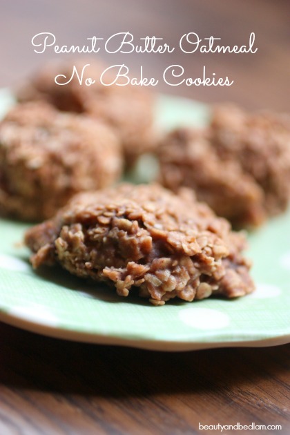 Peanut Butter Oatmeal No Bake Cookies - if you think you can eat just one, you'd be wrong