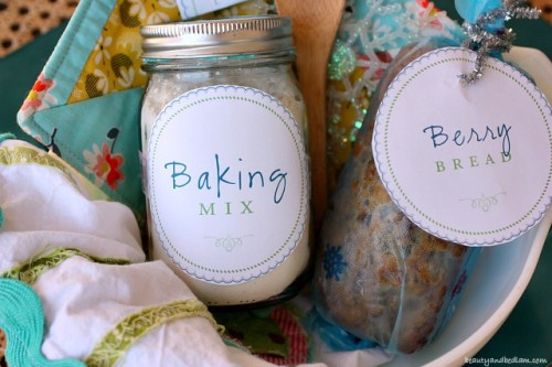 Create a wonderful baking basket with homemade baking mix. such a fun gift