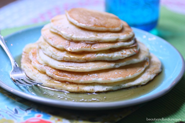 These delicious yogurt pancakes with a hint of orange are a hit with everyone.