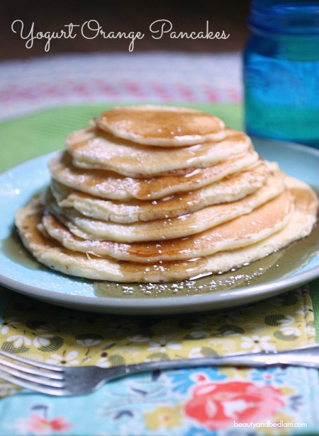Yogurt Orange Pancakes - These homemade pancakes with a slight surprise is one of our family favorites