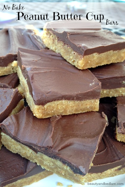 No Bake Peanut Butter Cup Bars