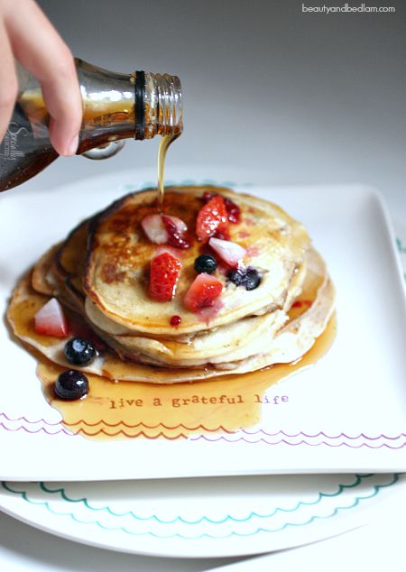 Use any of your favorite berries for these easy 4-Berry Pancakes